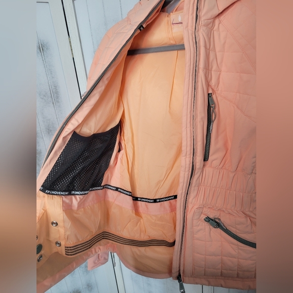 NWOT Free People All Prepped Ski Coat Winter Melon Orange Extra Small - Picture 8 of 14